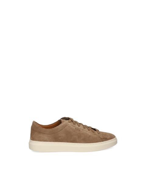BOSS suede lace-up sneakers