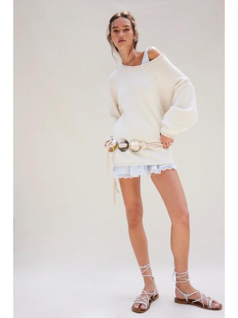 FREE PEOPLE We The Free Ella Roll-Neck Cotton Knit Sweater