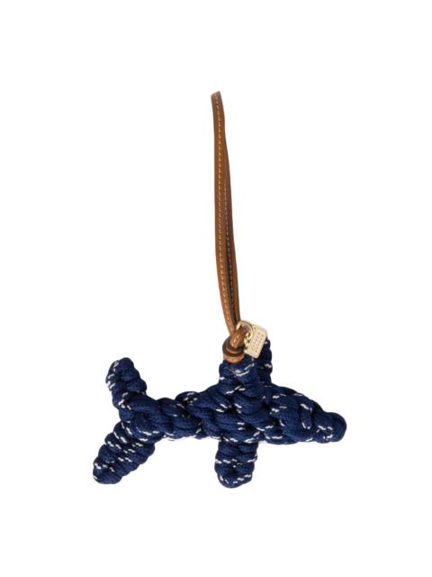Miu Miu Women's Cord and Leather Trick Bag Accessory - Blue