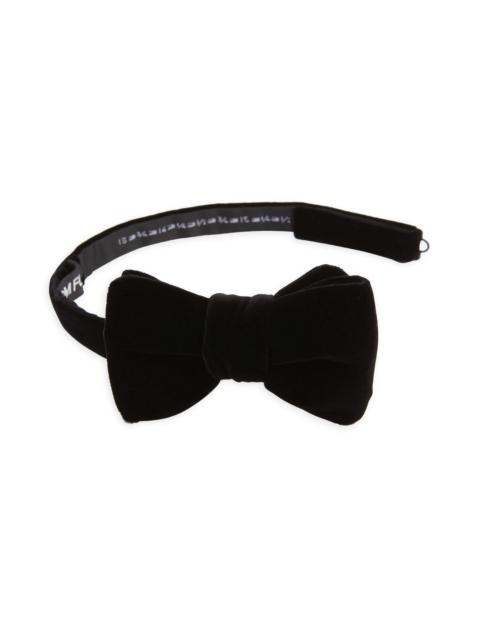 Pre-Tied Compact Velveteen Bow Tie