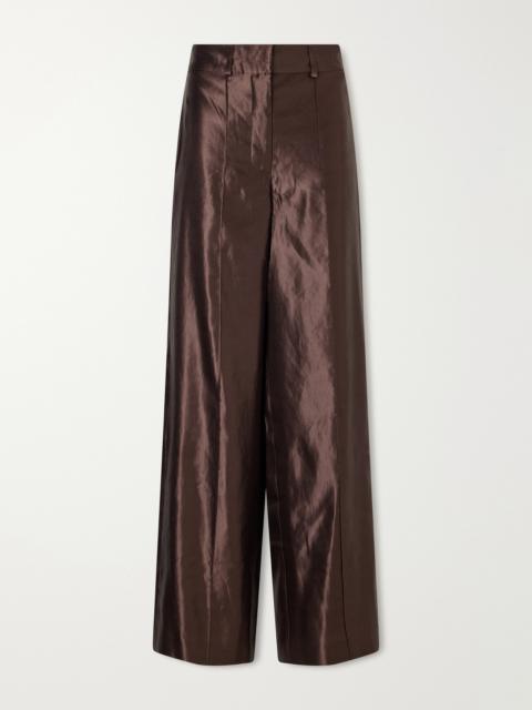 JOSEPH Jnane Linen And Silk-blend Wide-leg Pants