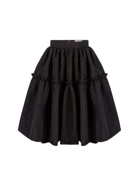 A-line midi taffeta skirt