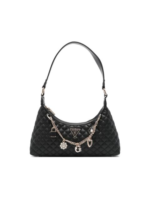 GUESS USA quilted chain-embellished shoulder bag