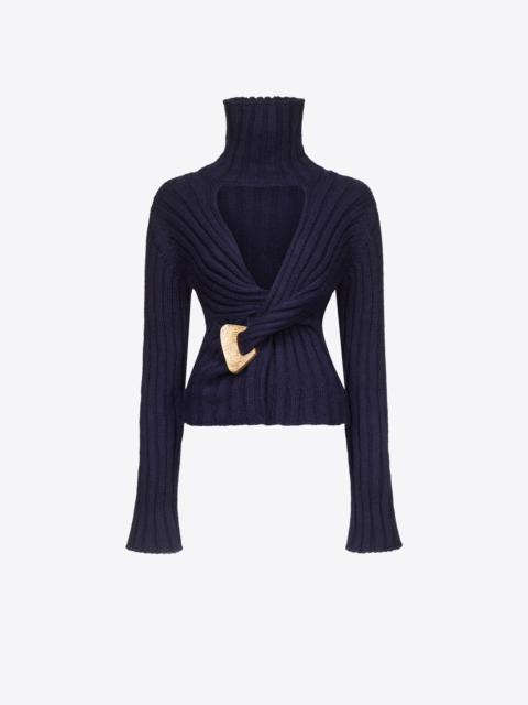 AREA TWISTED KNIT TURTLENECK SWEATER