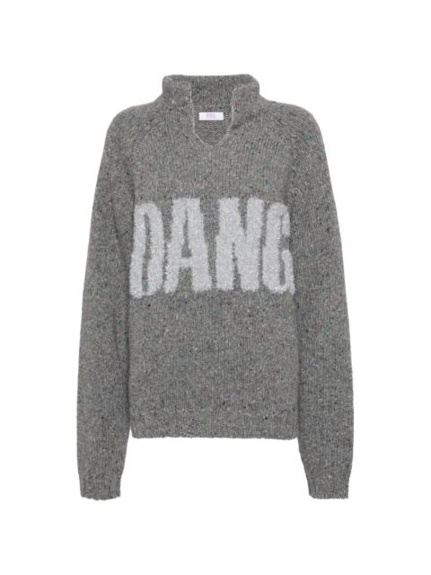 ERL glitter-detail ribbed-knit jumper