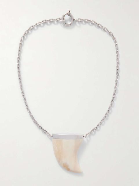 Isabel Marant Silver-tone and bone necklace Off-white