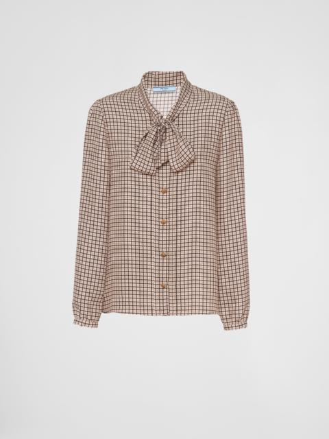 Prada Jacquard crepe de chine shirt