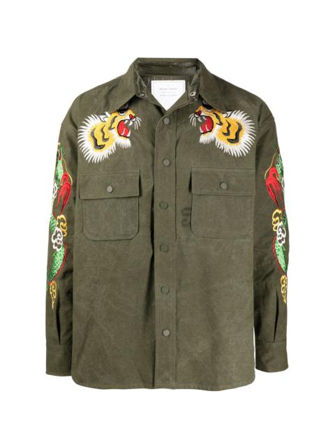 embroidered shirt jacket