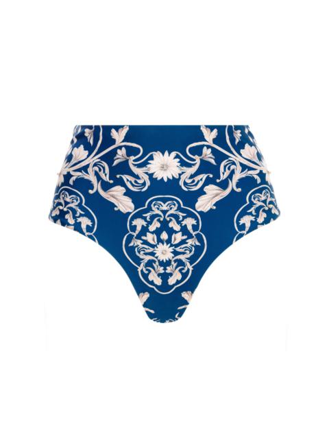 Magenta Ribbons Bikini Bottom blue