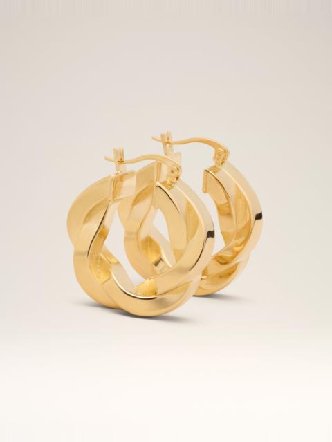 AMI Paris GOLD BRASS TRESSE HOOPS