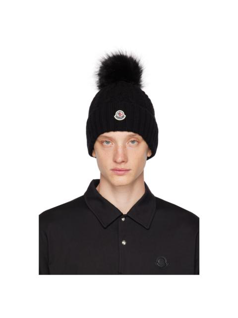 Moncler Black Pom-Pom Hat