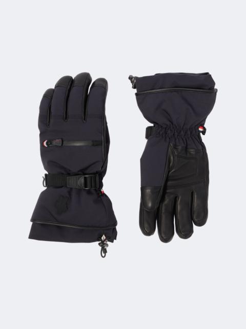 Moncler Grenoble Leather-trimmed ski gloves