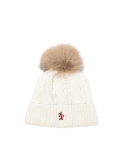 Moncler Grenoble cable-knit pompom beanie hat