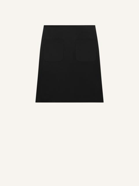 courrèges 2-POCKETS SATIN PENCIL SKIRT