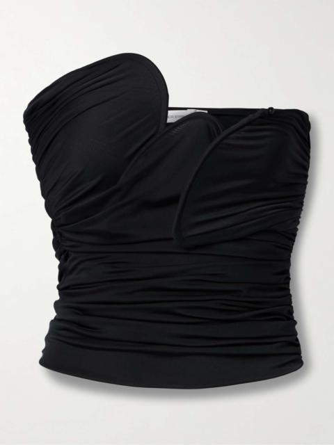 CHRISTOPHER ESBER Encompassed Suspension strapless ruched jersey top