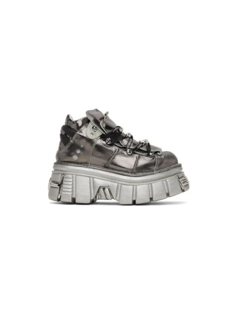 Silver New Rock Edition Platform Sneakers
