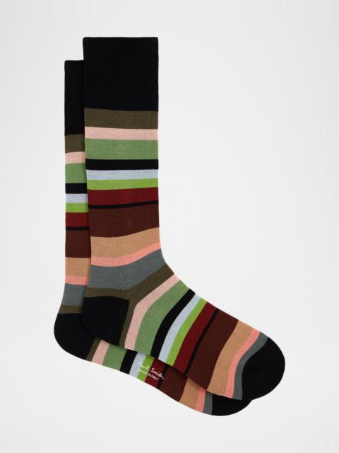 Paul Smith Men & apos;s Marek Color-Block Cotton Crew Socks