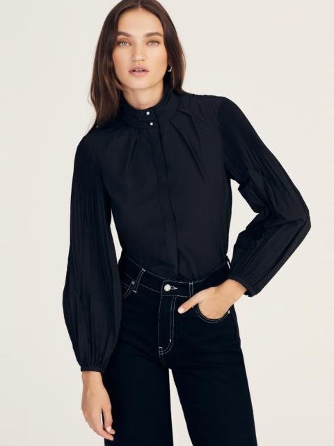 DEREK LAM 10 CROSBY LUPA PLEATED SLEEVE TOP