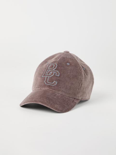 Brunello Cucinelli Comfort cotton and cashmere corduroy baseball cap with BC patch