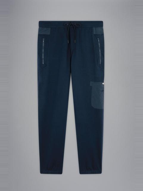 Paul & Shark COTTON TRACK-PANTS WITH NYLON DETAILS