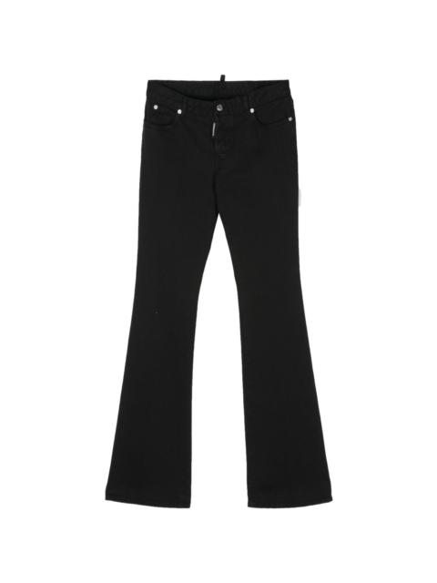 mid-rise flared jeans