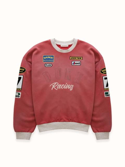 DUKE + DEXTER DR4 Racing Patch Red + Oat Marl Sweatshirt