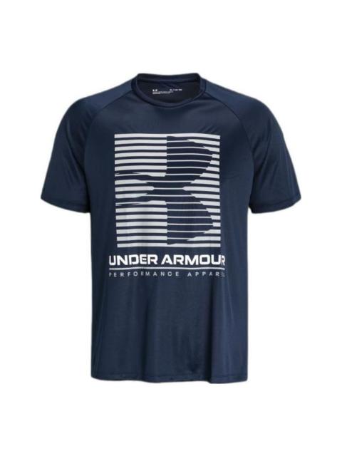 Under Armour Under Armour Velocity Graphic Tee 'Dark Blue' 1370653-408