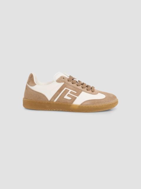 Balmain Women's Swan Low-Top Leather & Suede Sneakers - Taupe Blanc