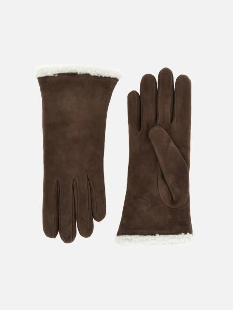 HOGAN Gloves in Leather Brown