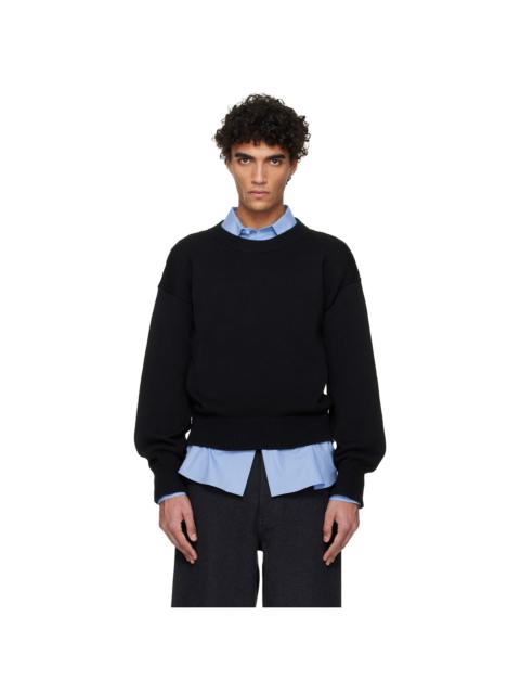 Jil Sander Black Cotton Sweater