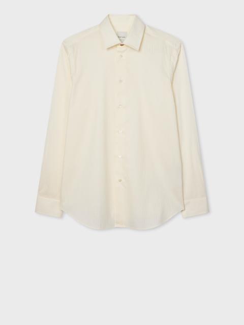 Paul Smith Regular-Fit Beige Stripe Cotton-Silk Shirt