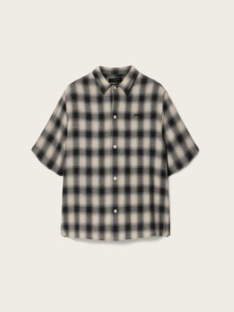ALLSAINTS SHADOW SHORT SLEEVE BOXY CHECK SHIRT
