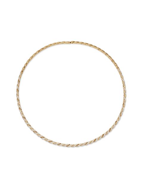 DAVID YURMAN Women's Sculpted Cable Flex Necklace in 18K Yellow Gold with Diamonds, 3.7MM - Diamond