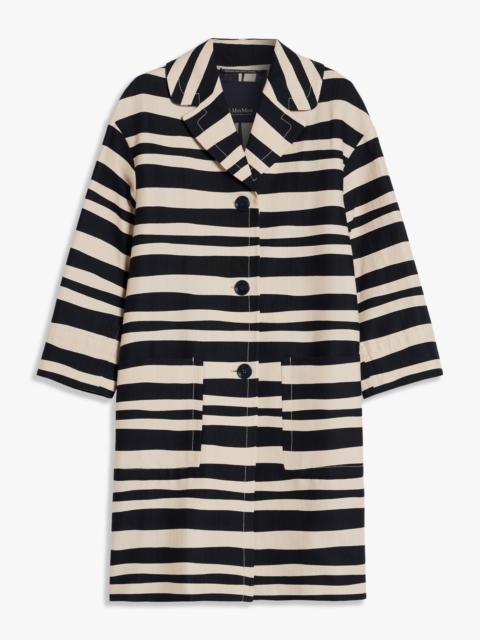 'S Max Mara RANIA Printed cotton basketweave coat