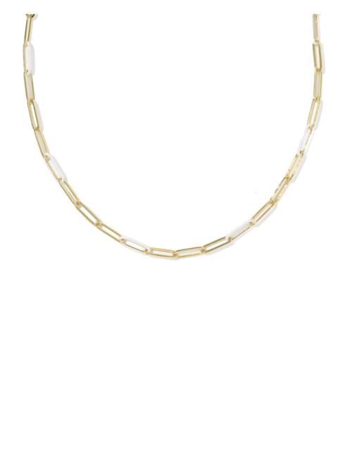 KENDRA SCOTT Courtney Gold Enamel Link and Chain Necklace