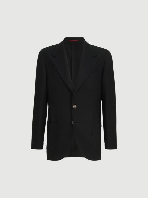 Brunello Cucinelli Cashmere Panama deconstructed blazer with patch pockets