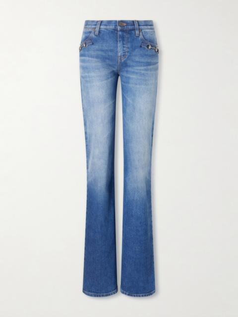 GUCCI Horsebit-embellished Low-rise Flared Jeans