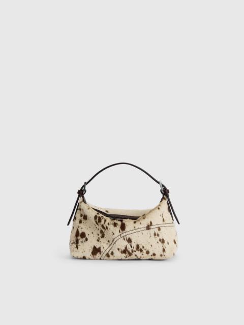 ATP ATELIER Vadena Mandorla/Walnut Printed Mini Cow/Leather Pouch