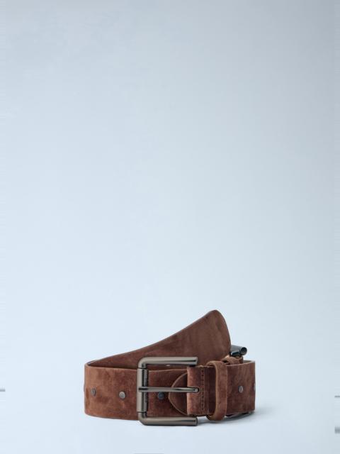 Max Mara Suede Finish Leather Belt