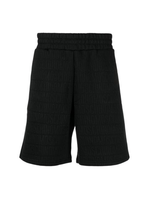 monogram-jacquard elasticated track shorts