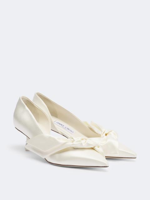 JIMMY CHOO Issy bow-detail satin pumps