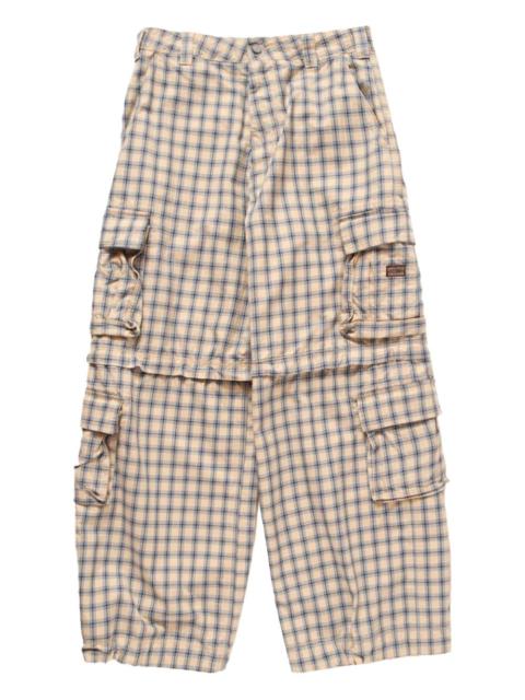 ERL plaid cargo track pants