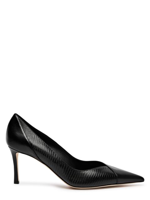Cass 75 panelled leather pumps