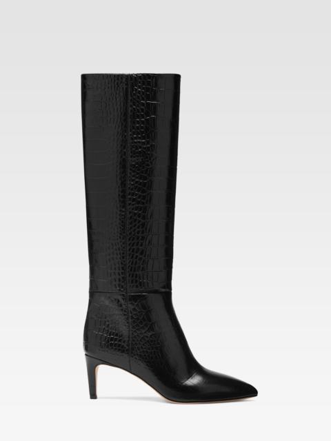 PARIS TEXAS Croc-effect leather boot