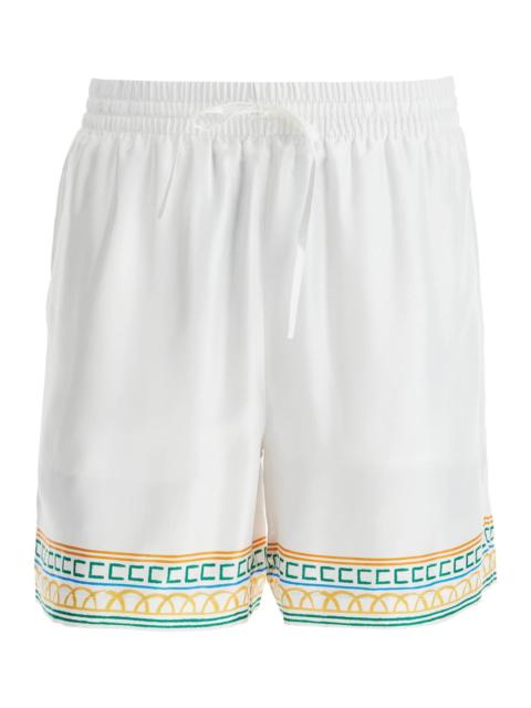 SILK BERMUDA SHORTS 'CRAYON TEMPLE