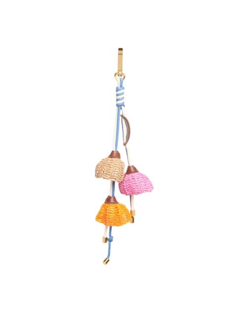 Marni Men's Woven Flower Bag Charm - Natural Blue Yellow