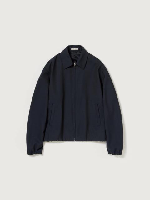 AURALEE WOOL KID MOHAIR HOPSACK ZIP BLOUSON