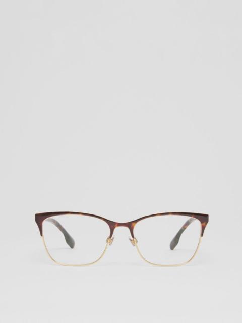 Icon Stripe Detail Cat-eye Optical Frames