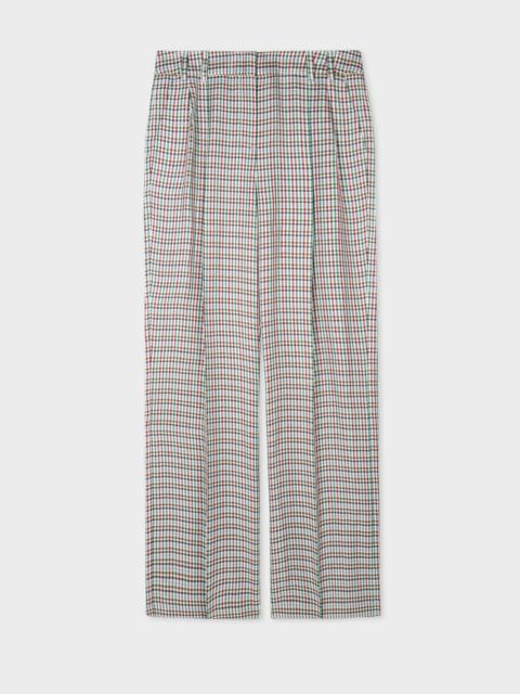 Paul Smith Houndstooth Wide Leg Pants
