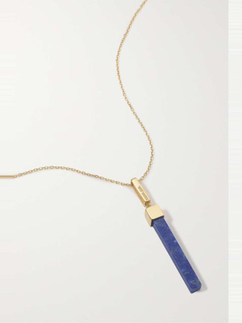 MATEO 14-karat gold lapis lazuli necklace